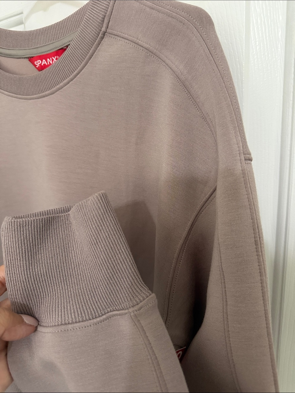 SPANX airessentials luxe crop crew neck sweatshirt - Picture 9 of 10